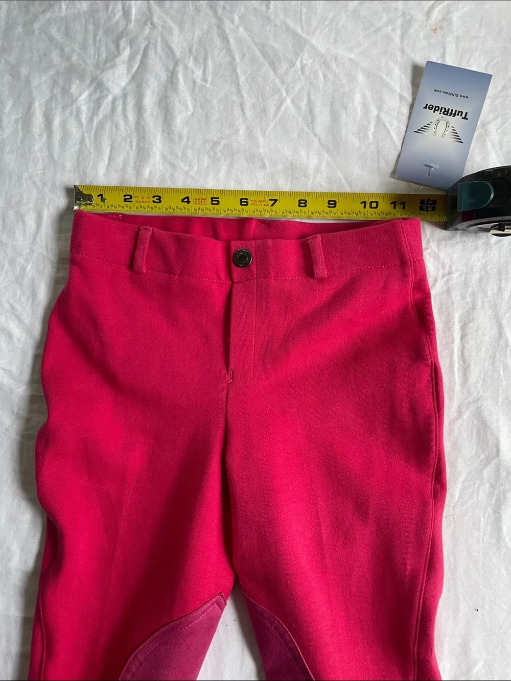 NWT Tuffrider Pants Equestrian Riding Breeches Leggings Size 8 Pink Horse Girl